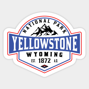 Yellowstone National Park Wyoming Camping Hiking Climbing Sticker